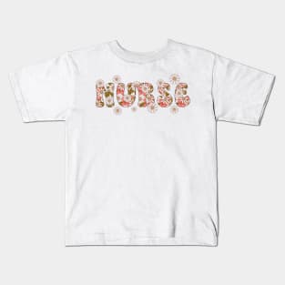 NURSE LIFE FLOWERS FEMINIST VINTAGE Kids T-Shirt